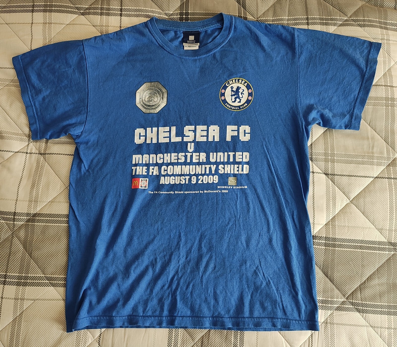 Chelsea 2009 Charity Shield official Wembley merchandise t-shirt medium for sale on Ebay
