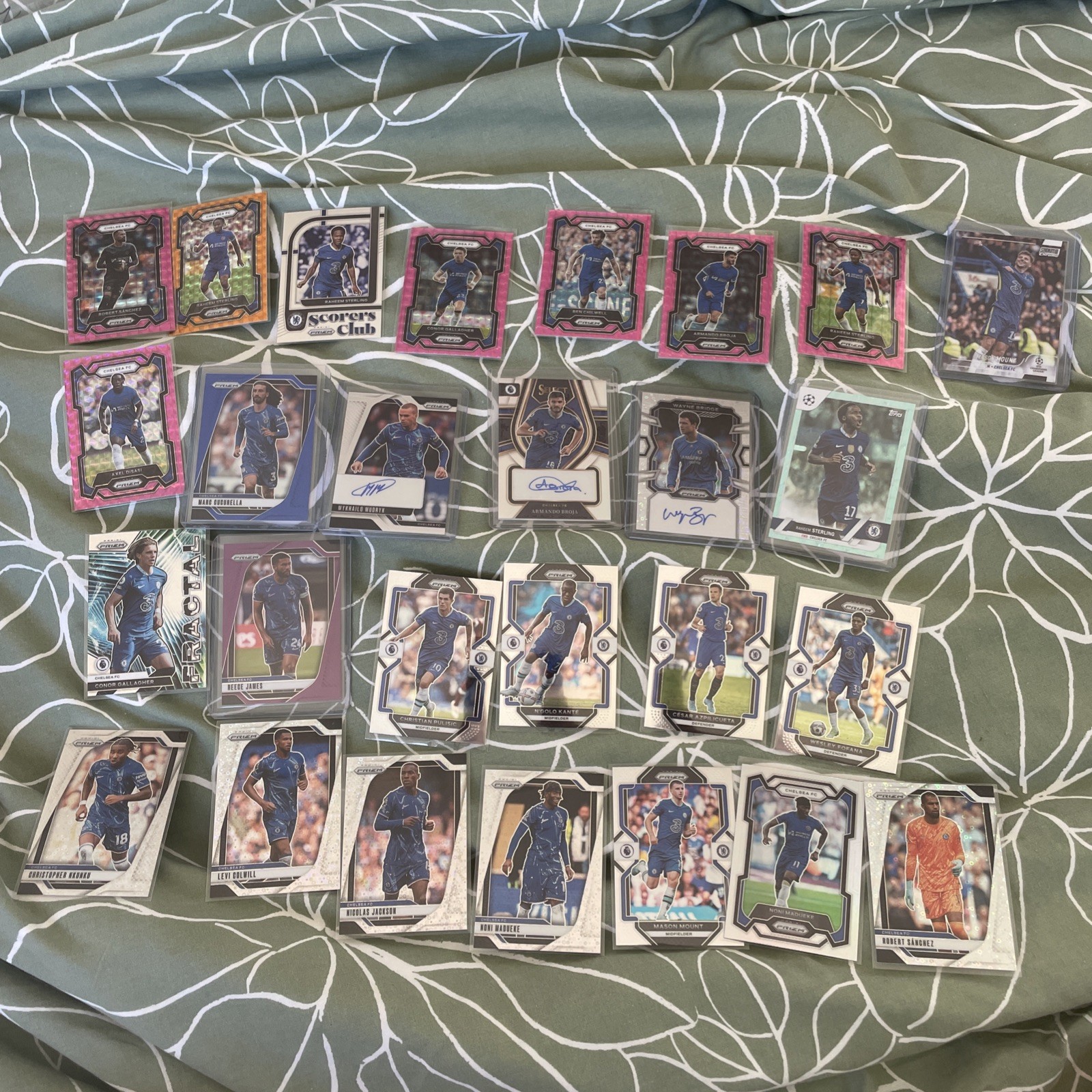 Panini Prizm Mega Chelsea Bundle 27 Cards Inc 3 Autos 2 Numbered And Case Hit for sale on Ebay