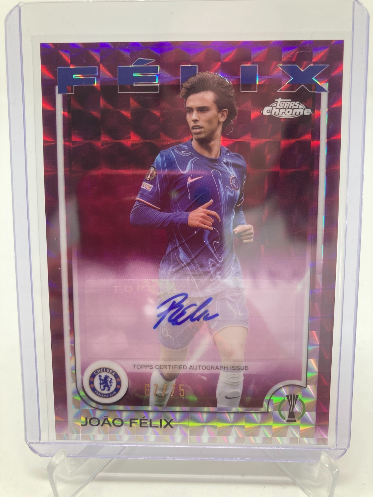 TOPPS CHROME  24/25 JOAO FELIX CHELSEA AUTO 67/75. for sale on Ebay