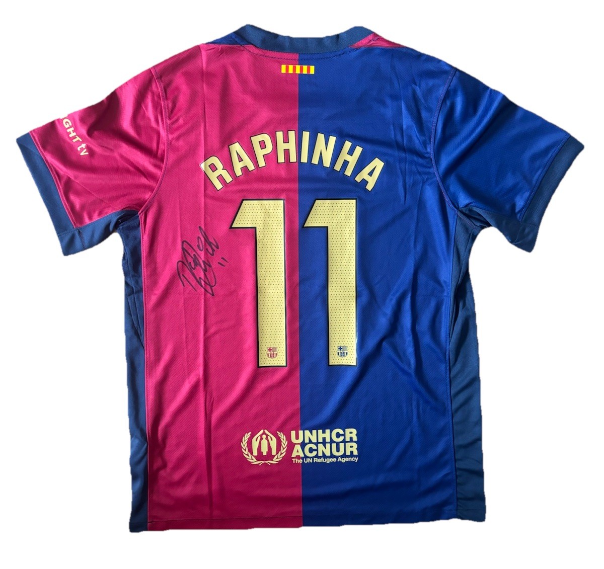 RAPHINHA Signed FC BARCELONA #11 Football shirt RARE Brazil black pen COA for sale on Ebay
