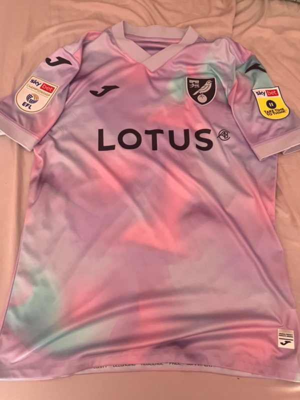 Norwich city 2022/23 3rd shirt (rare) Nunez 26 print size large for sale on Ebay