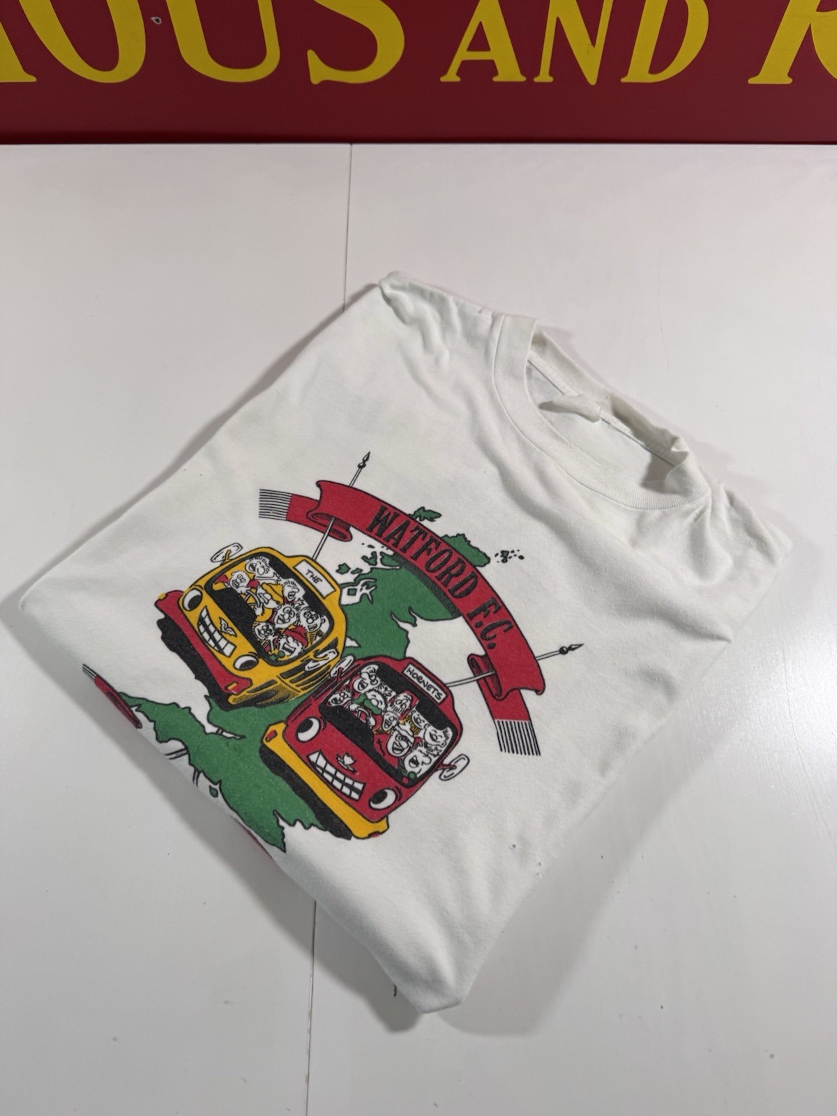 Vintage Single Stitch Watford 1990-91 Souvenir T Shirt. Size XL for sale on Ebay