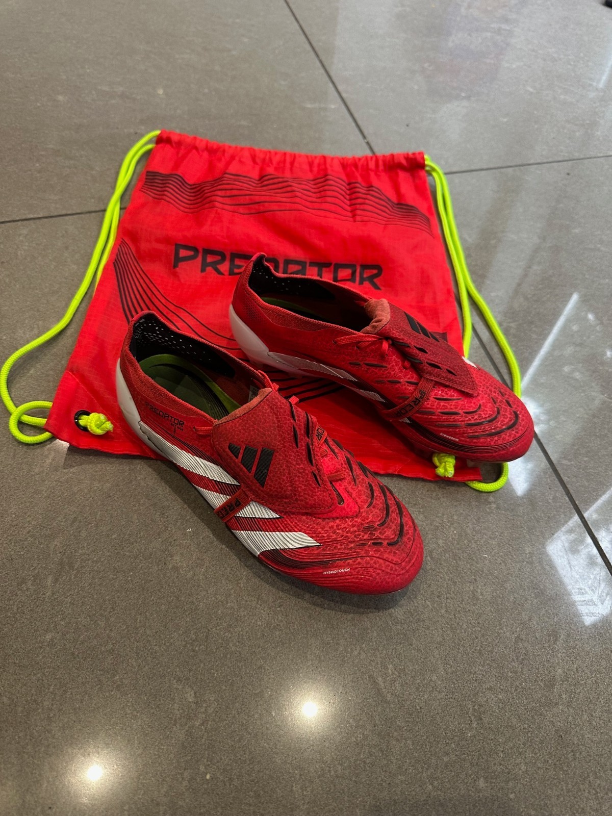 adidas Predator Elite Tongue FG football boots size 5 red for sale on Ebay