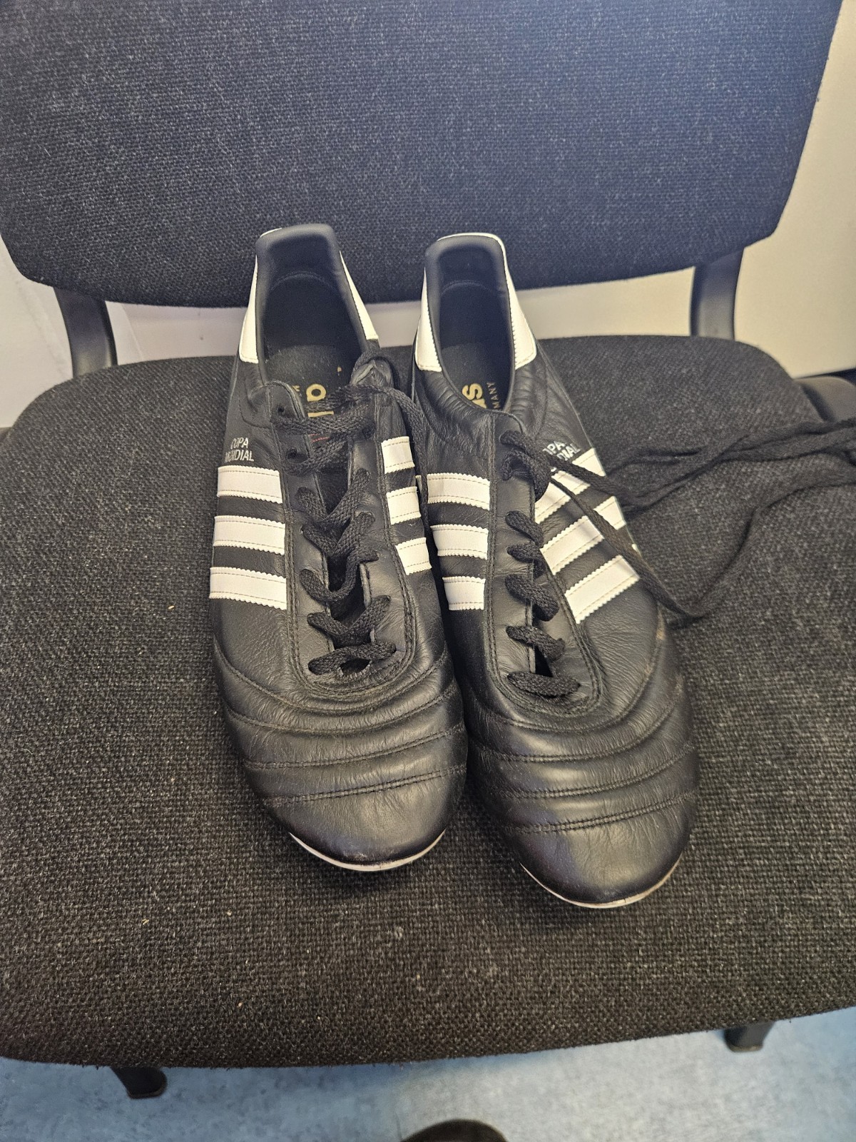 Used MENS Adidas Copa Mundial FG Moulded Black Football Boots – Size UK11.5 for sale on Ebay
