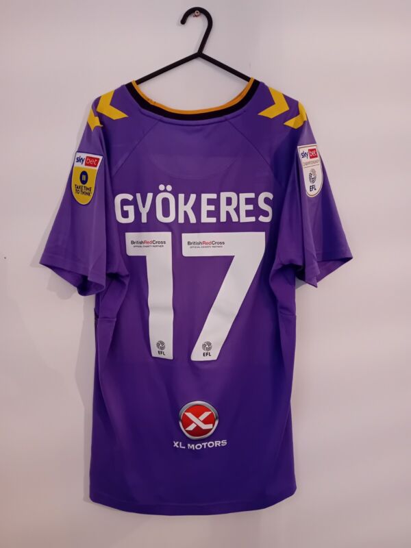 Genuine Coventry City 2022/2023 Purple Away Football Shirt Large - Gyokeres 17 for sale on Ebay