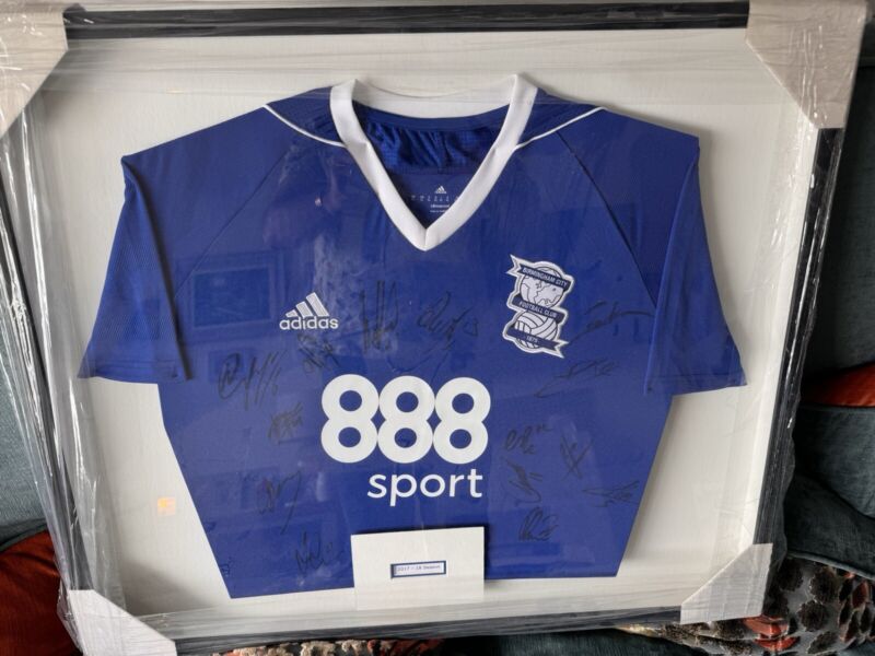 Framed Birmingham City Football shirt 2017/18 season for sale on Ebay