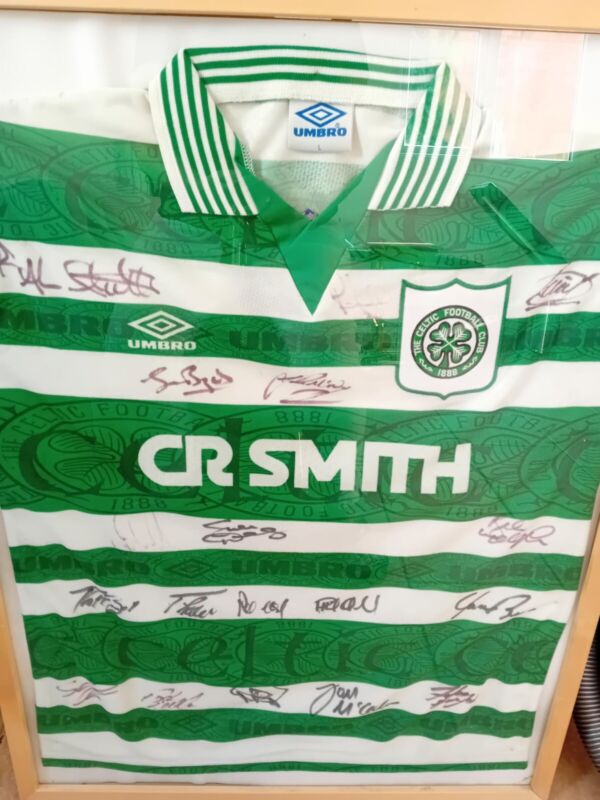 Glasgow Celtic FC Signed Shirt Green/White Hoops Excellent Condition for sale on Ebay