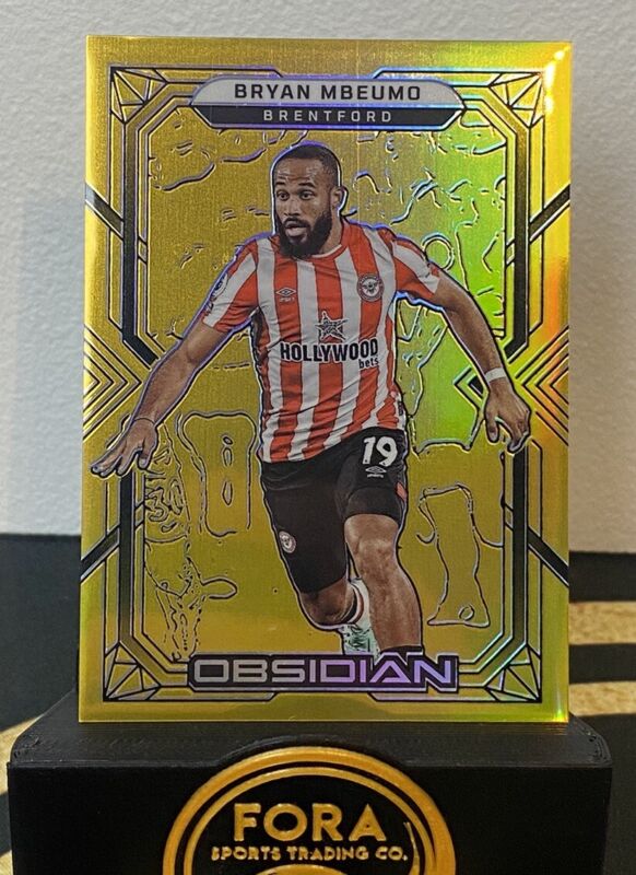 2022 Panini Obsidian Brian Mbuemo Brentford Electric Etch GOLD Flood /10 SSP for sale on Ebay