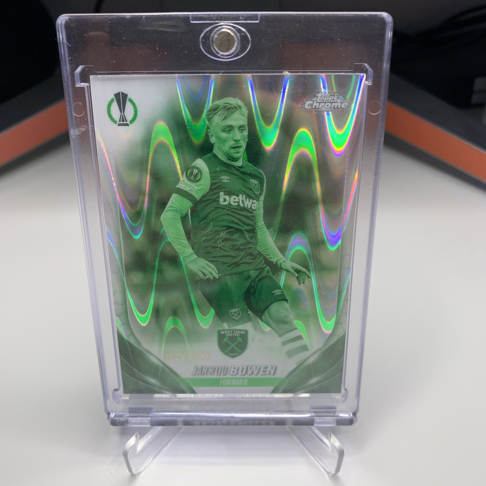 Jarrod Bowen /225 Topps Chrome UCC Ray Wave West Ham United England 2024 for sale on Ebay