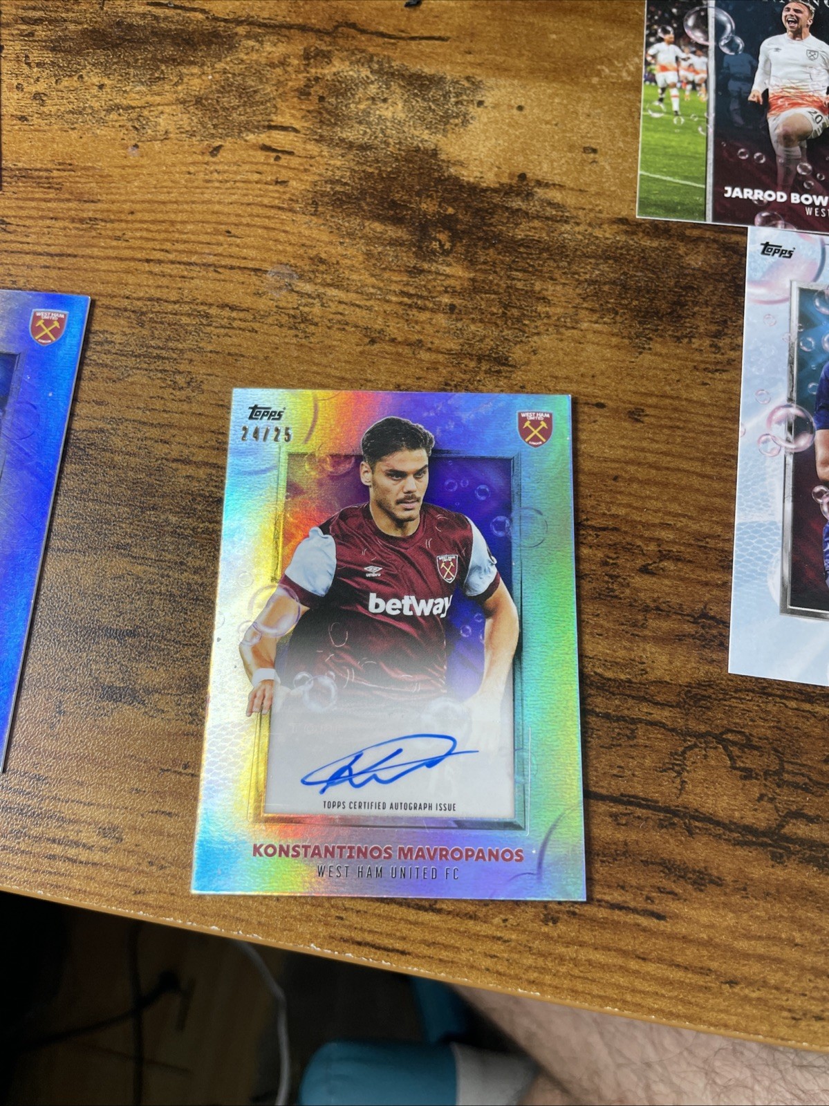 West ham Topps team set, signed Konstantinos Mavropanos /25 for sale on Ebay