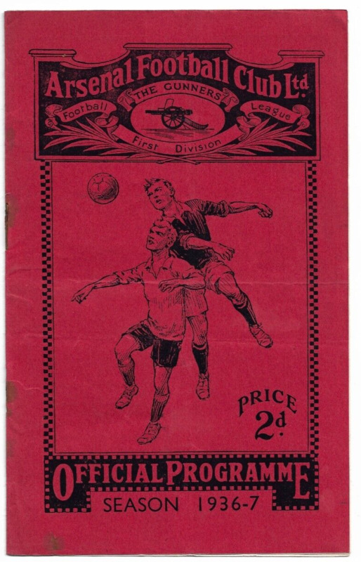 1936/37 Arsenal v Brentford League Division 1 for sale on Ebay