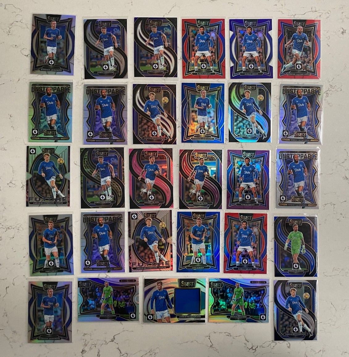 Panini Select Premier League 2024/25 Everton  Silver, Colour, Numbered & Patch for sale on Ebay
