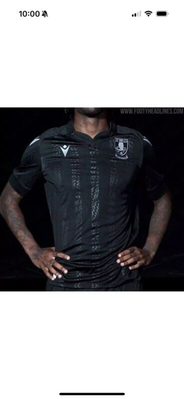 Sheffield Wednesday SWFC blackout Third Kit Mens Shirt 6XL Macron for sale on Ebay
