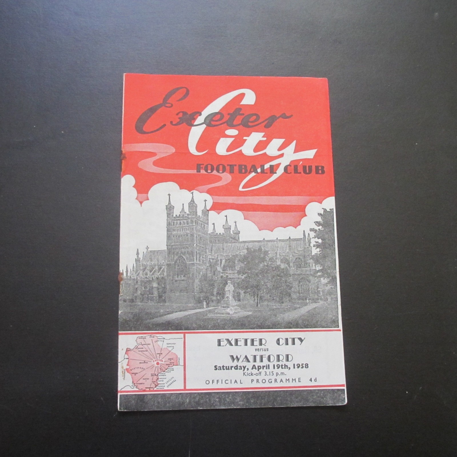 Exeter v Watford Div 3 South 1957/8 for sale on Ebay