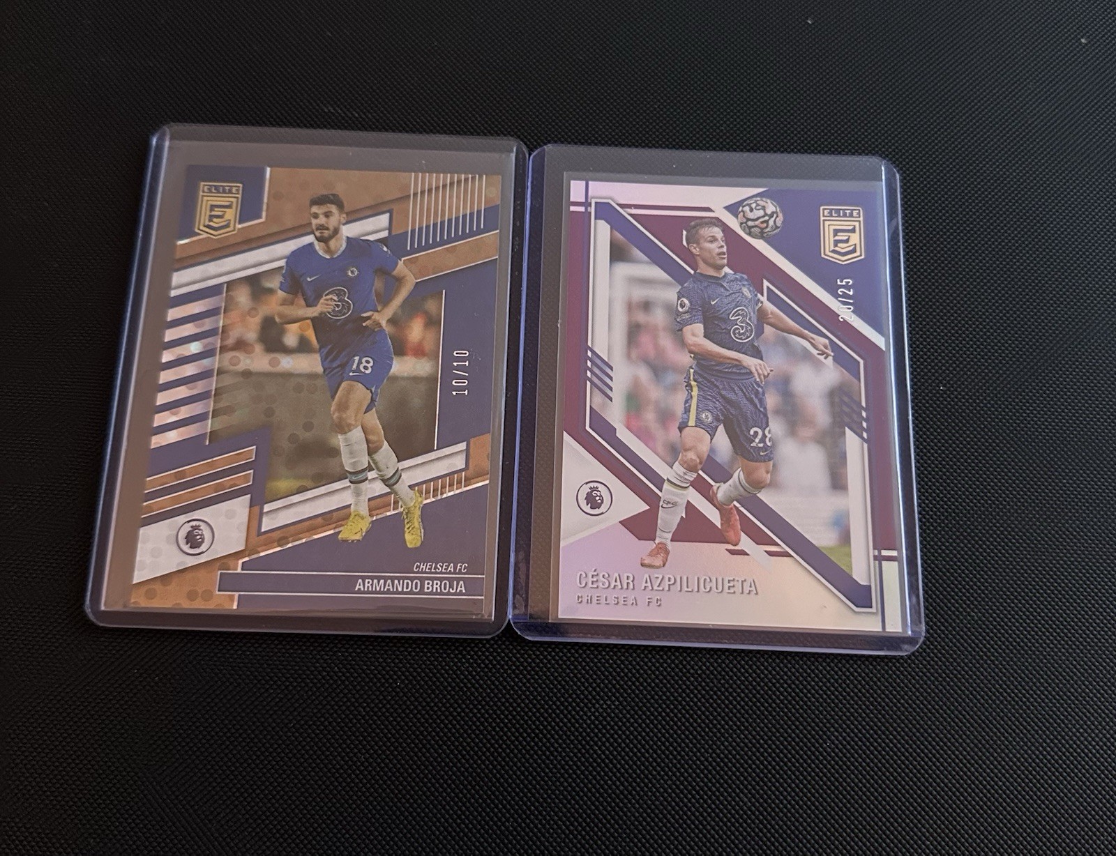2021-22 Panini Donruss Elite Premier League  Azpilicueta /25 , Broja /10 Chelsea for sale on Ebay