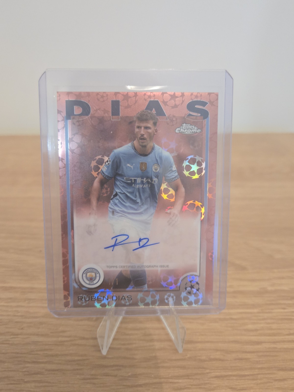 2024-25 Topps Chrome  UCL Logofractor Ruben Dias Manchester City Auto 1/1 for sale on Ebay