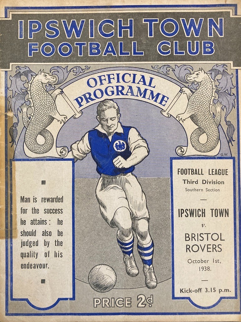 Ipswich Town v Bristol Rovers Div 3 (S) 1938/39 for sale on Ebay