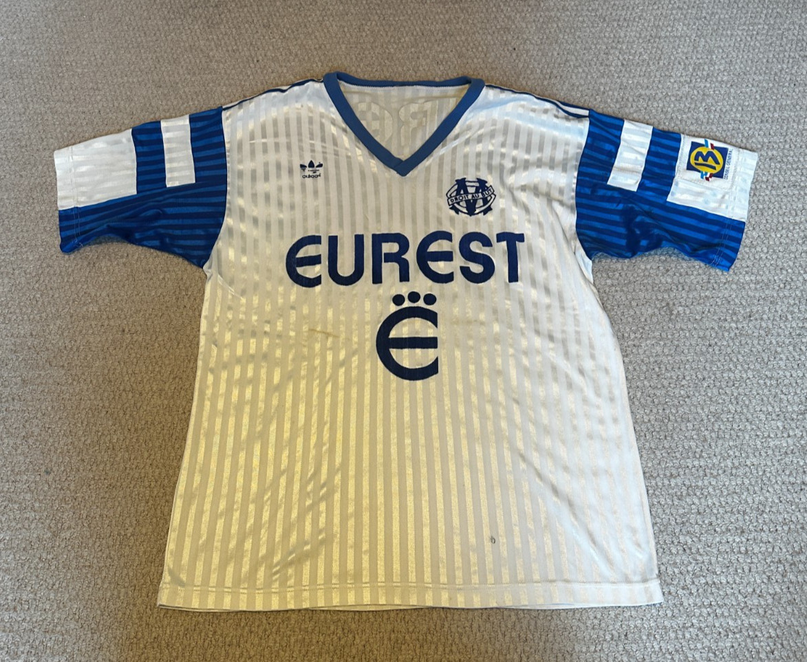 1992-94 Marseille Matchworn Home shirt #2 for sale on Ebay