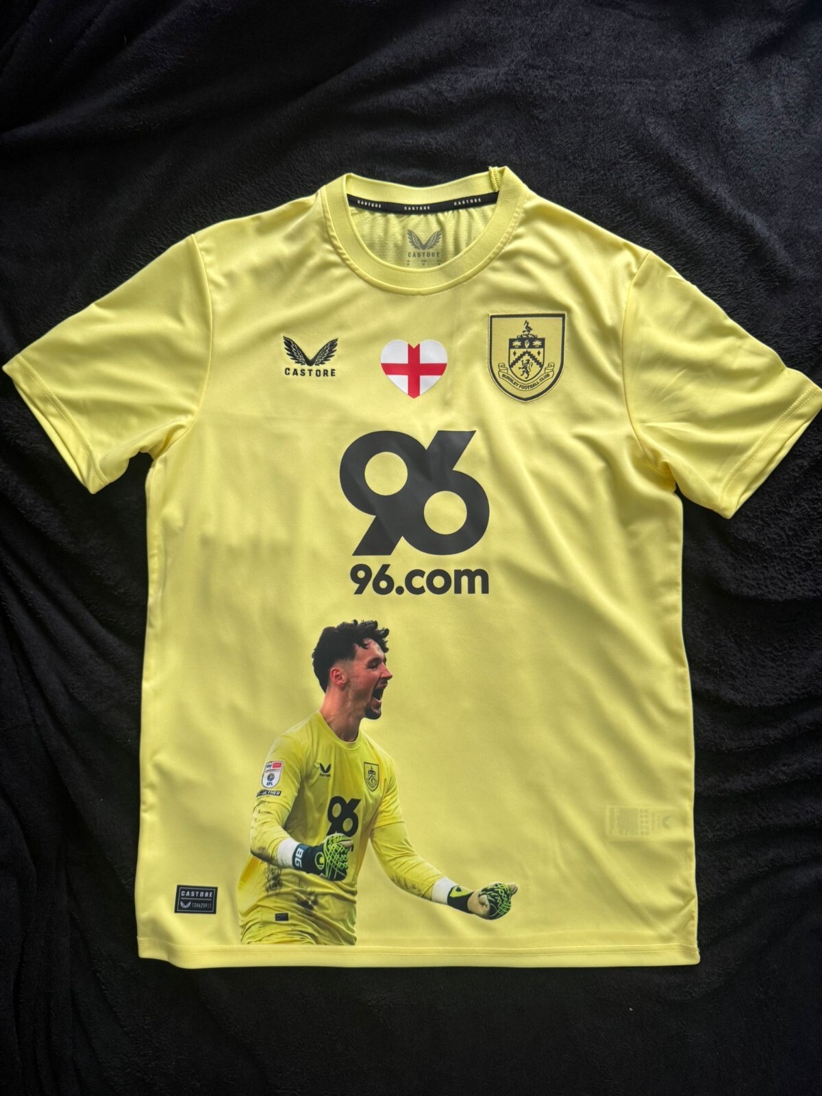 BURNLEY FC JAMES TRAFFORD CUSTOM GOALKEEPER SHIRT SIZE MEDIUM BRAND NEW for sale on Ebay