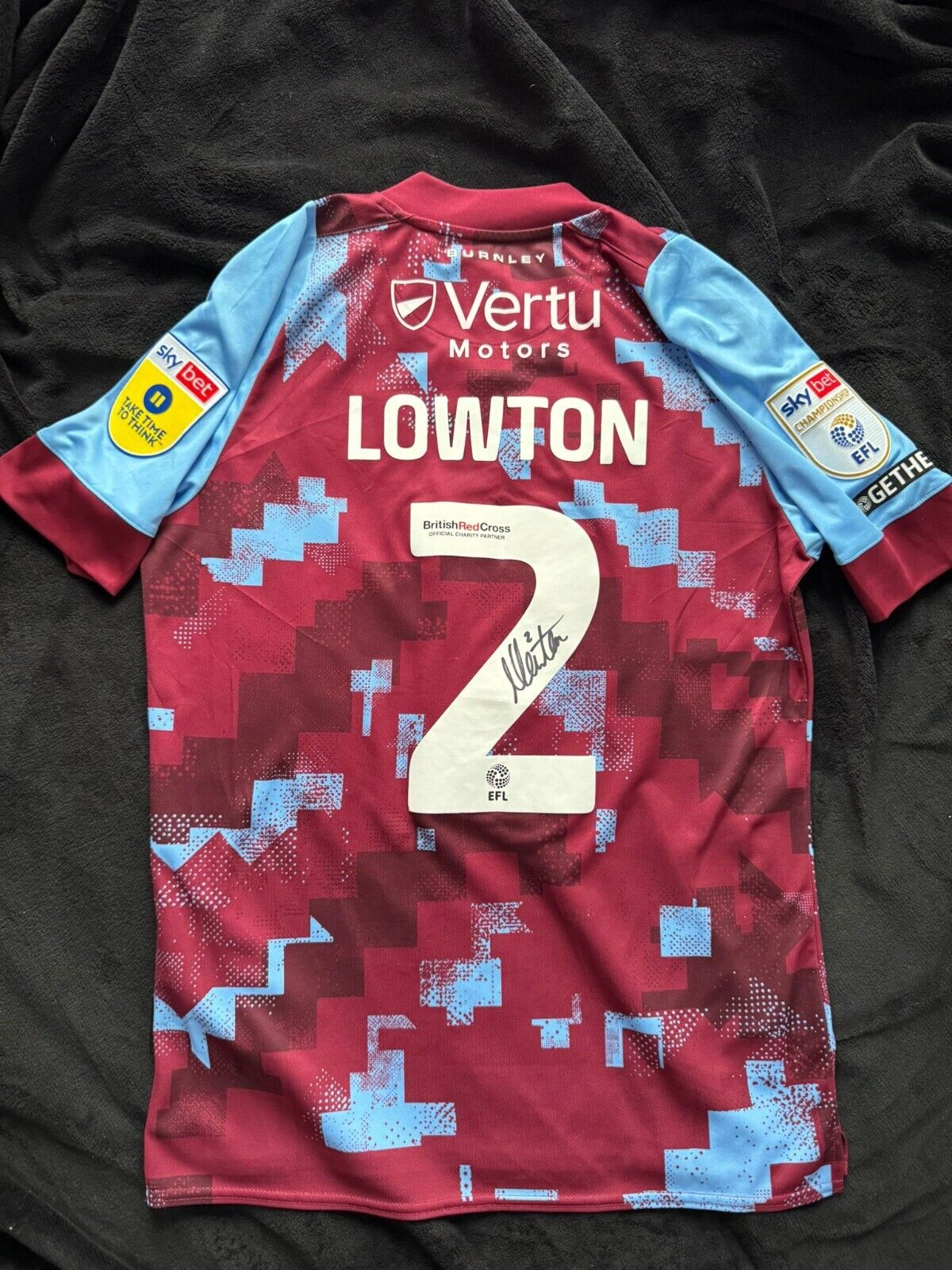 BURNLEY FC MATT LOWTON MATCH WORN 22/23 HOME SHIRT SIGNED CHAMPIONSHIP for sale on Ebay