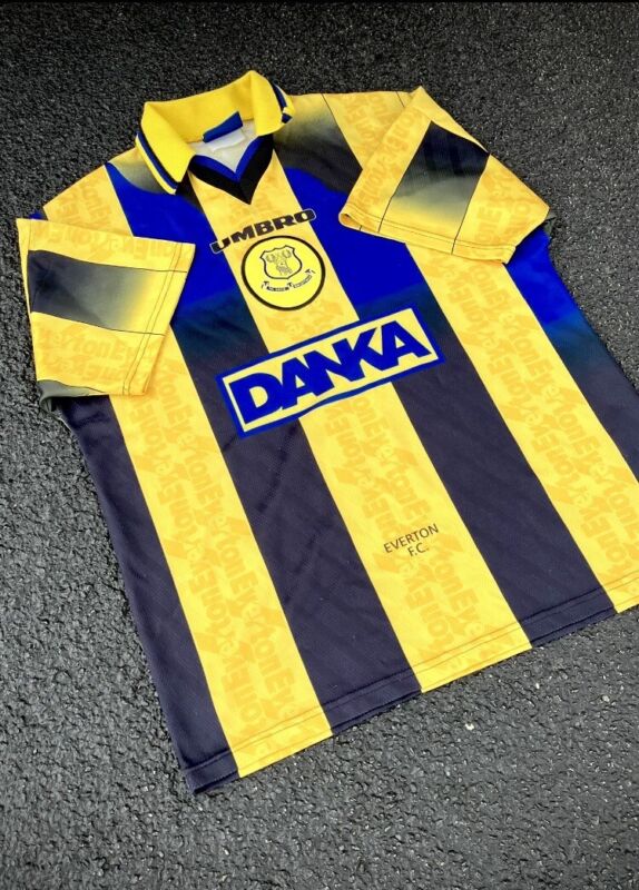 Genuine Everton 96/98 Away Shirt.  Size Medium (Umbro) for sale on Ebay