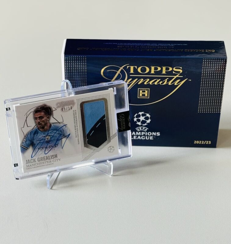 2022/23 Topps Dynasty UEFA - Jack Grealish - Manchester City - Patch Auto 9/10 for sale on Ebay
