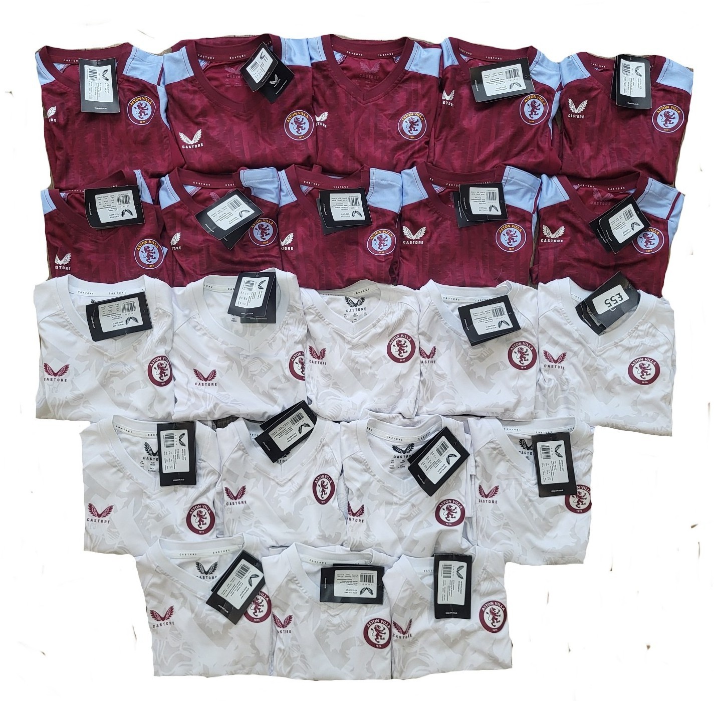 ASTON VILLA Football Shirt Castore JOB LOT X 22 Kids Boys Infants Bundle for sale on Ebay
