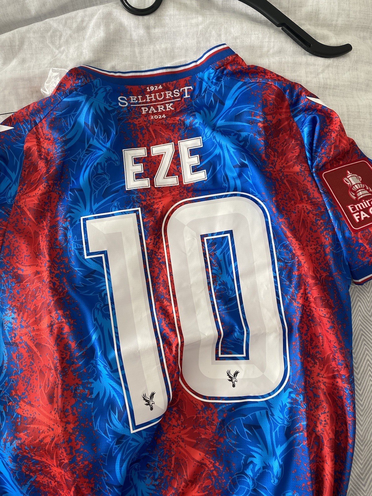 Crystal Palace FC EZE 10 FA Cup Final Shirt & Official Badges. Size M. Brand New for sale on Ebay