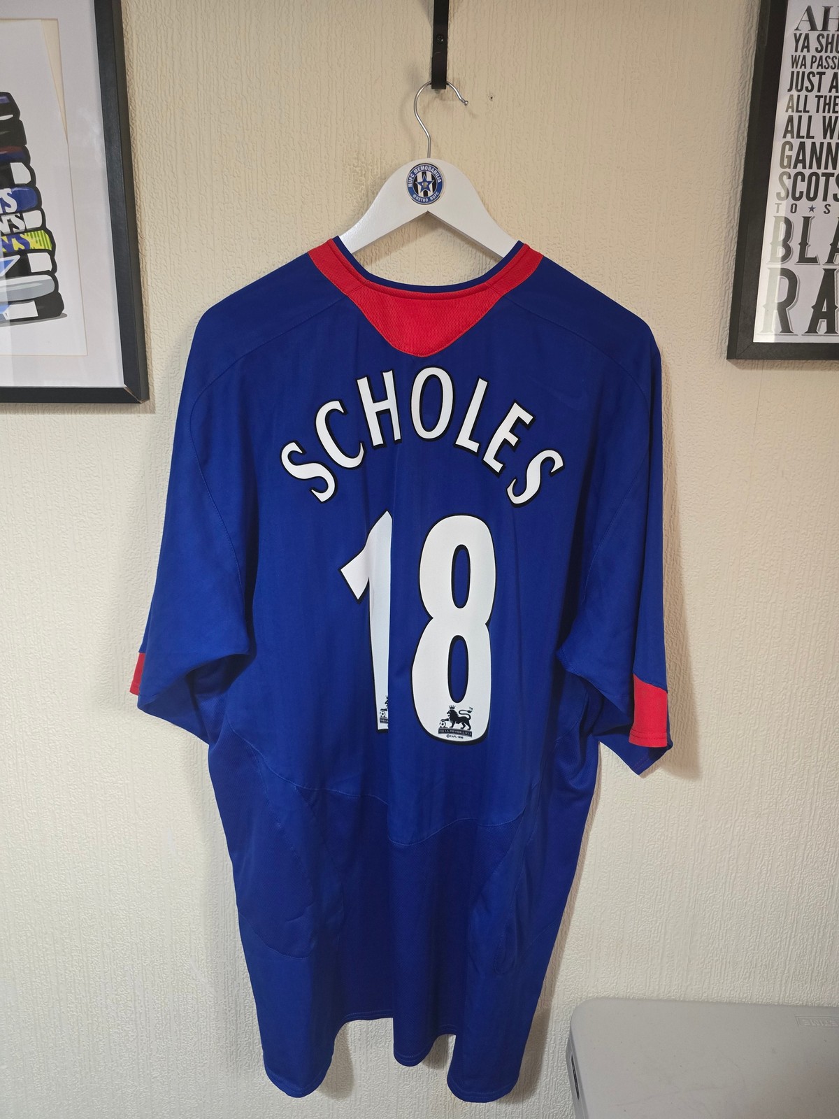 Manchester United 2005/06 Nike away shirt #18 SCHOLES - XXL for sale on Ebay