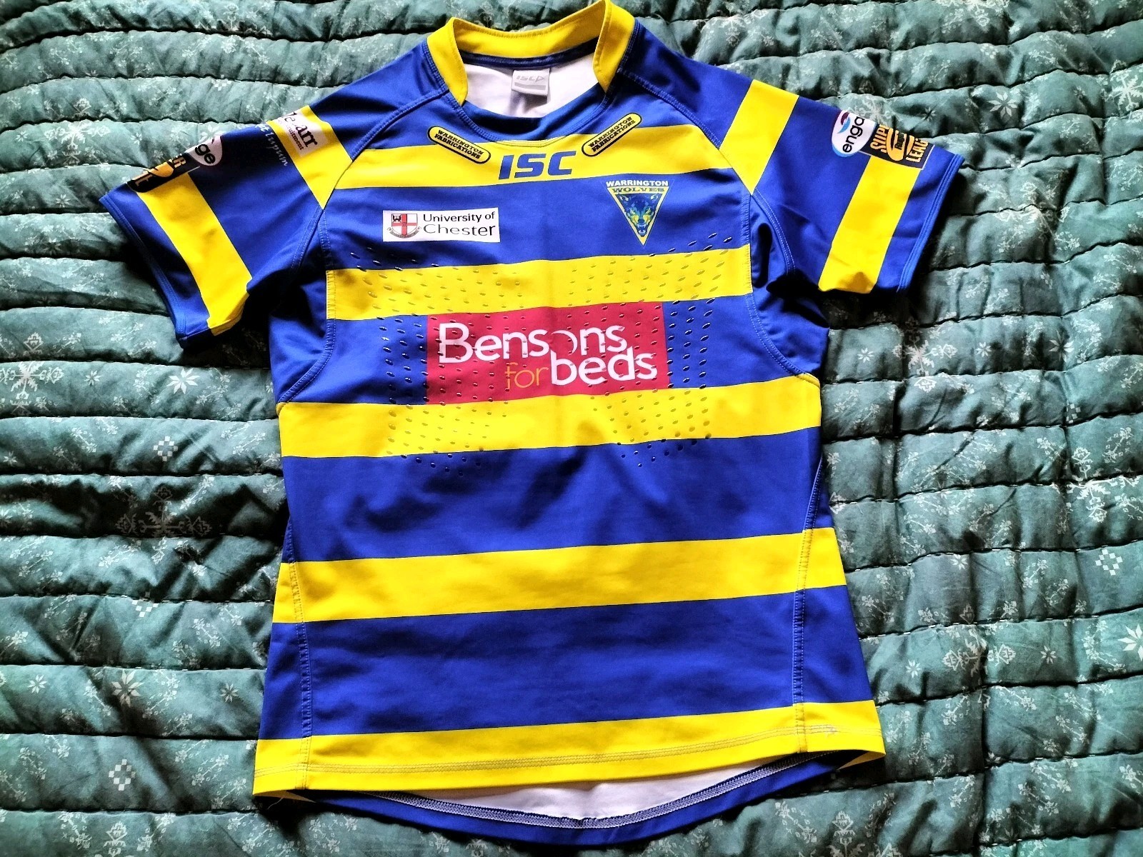 ISC 2011 Warrington Wolves Match Player Issue Home Rugby League Shirt Jersey XL for sale on Ebay
