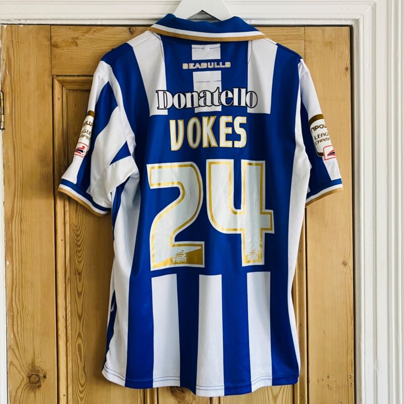 Rare Match Worn Sam Vokes #24 Brighton & Hove Albion Home Shirt 2011/12 season! for sale on Ebay