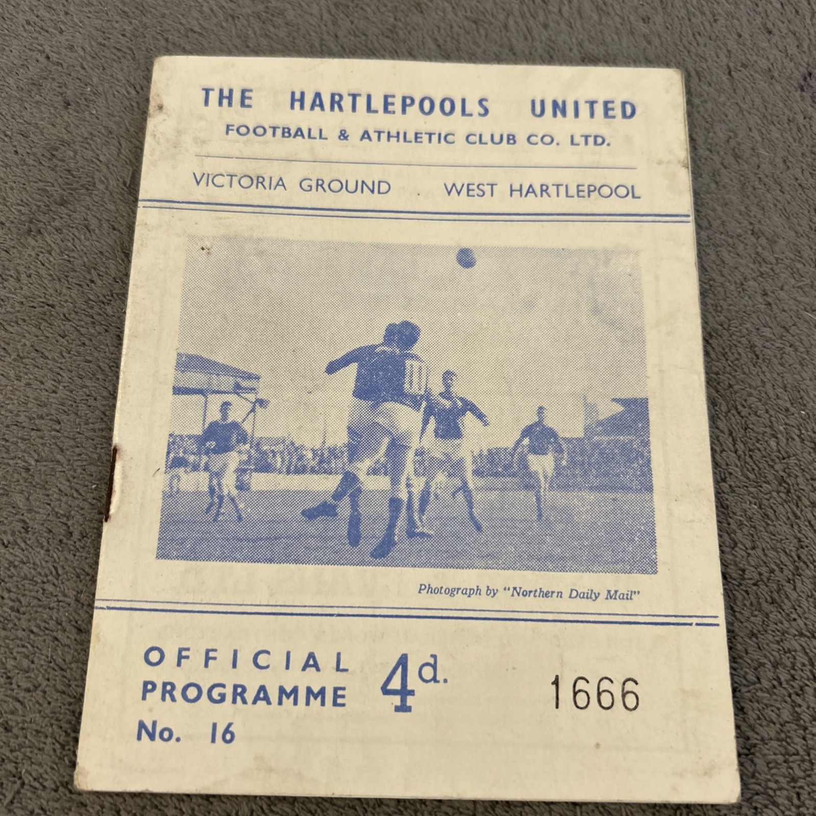 . Hartlepools United v Wrexham 1965/66  (Div 4). BRIAN CLOUGH for sale on Ebay