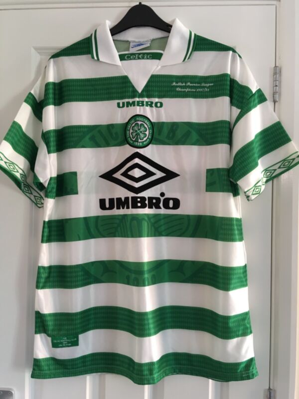 Vintage Celtic 1997/99 Umbro Size XL Home Original Football Shirt Scotish League for sale on Ebay