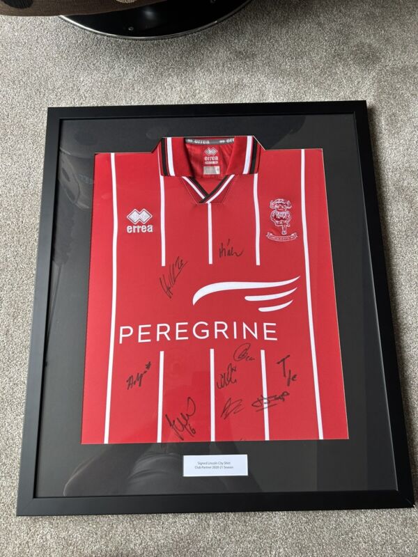 Lincoln City FC Signed framed shirt 2020/2021 Season for sale on Ebay