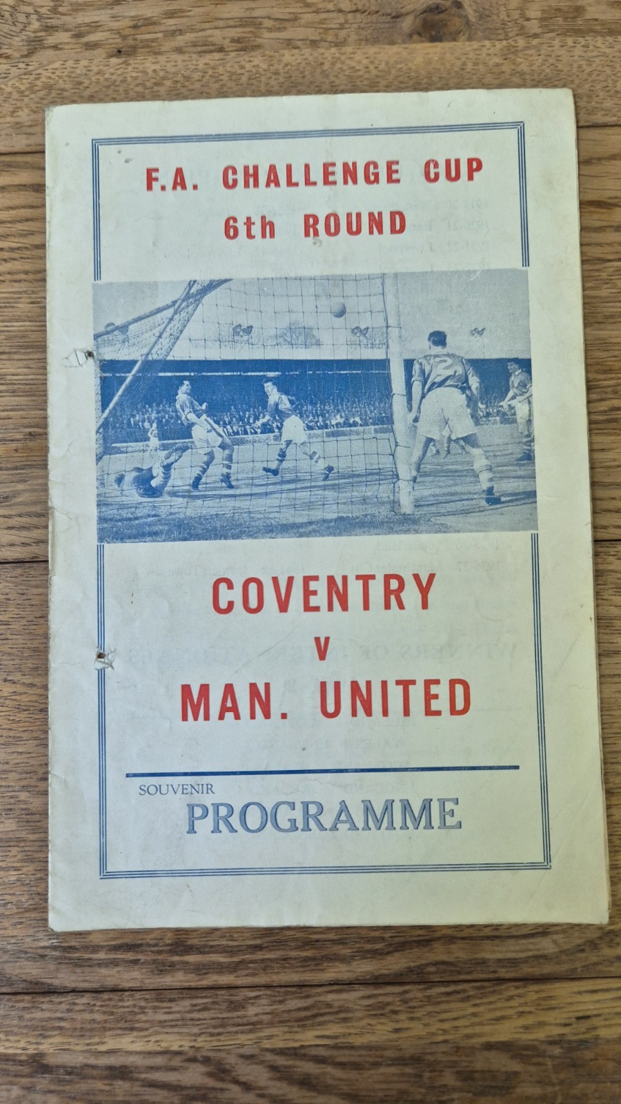 1963 Coventry City v Manchester United  Fa Cup 6th Rd Pirate Programme for sale on Ebay