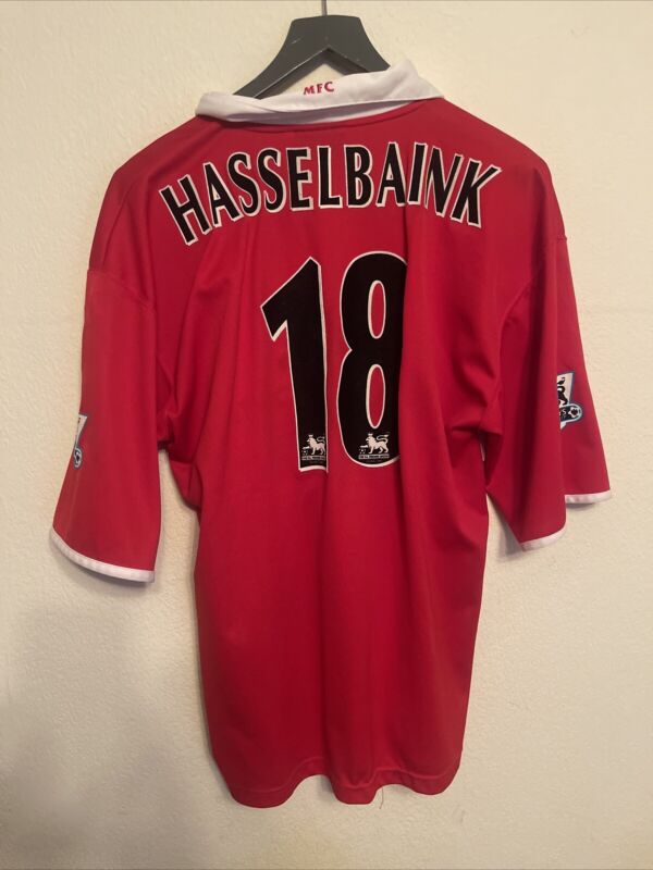 hasselbaink Middlesbrough football shirt mens uk size L  no 18 for sale on Ebay