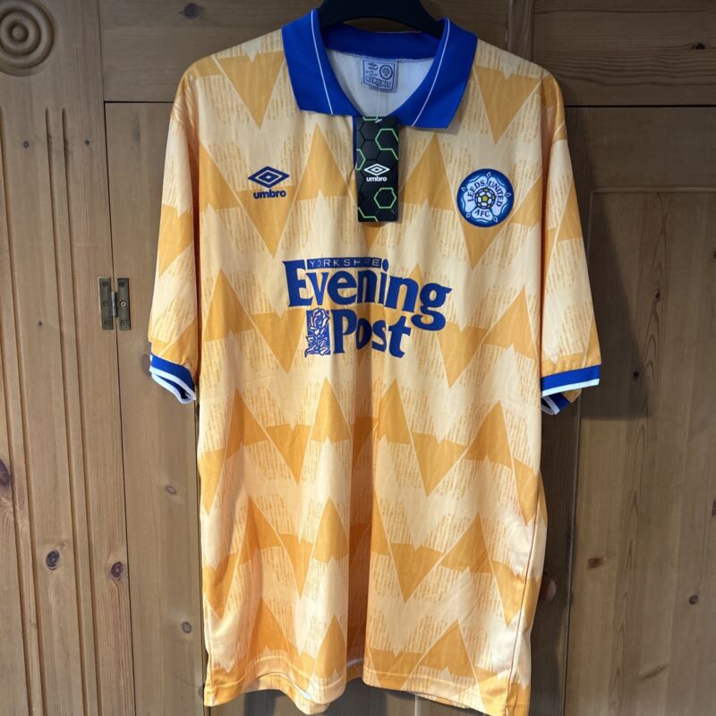 Mega Rare New Tagged Leeds United Umbro 1991/92 Away XL Mens Shirt See Pictures for sale on Ebay
