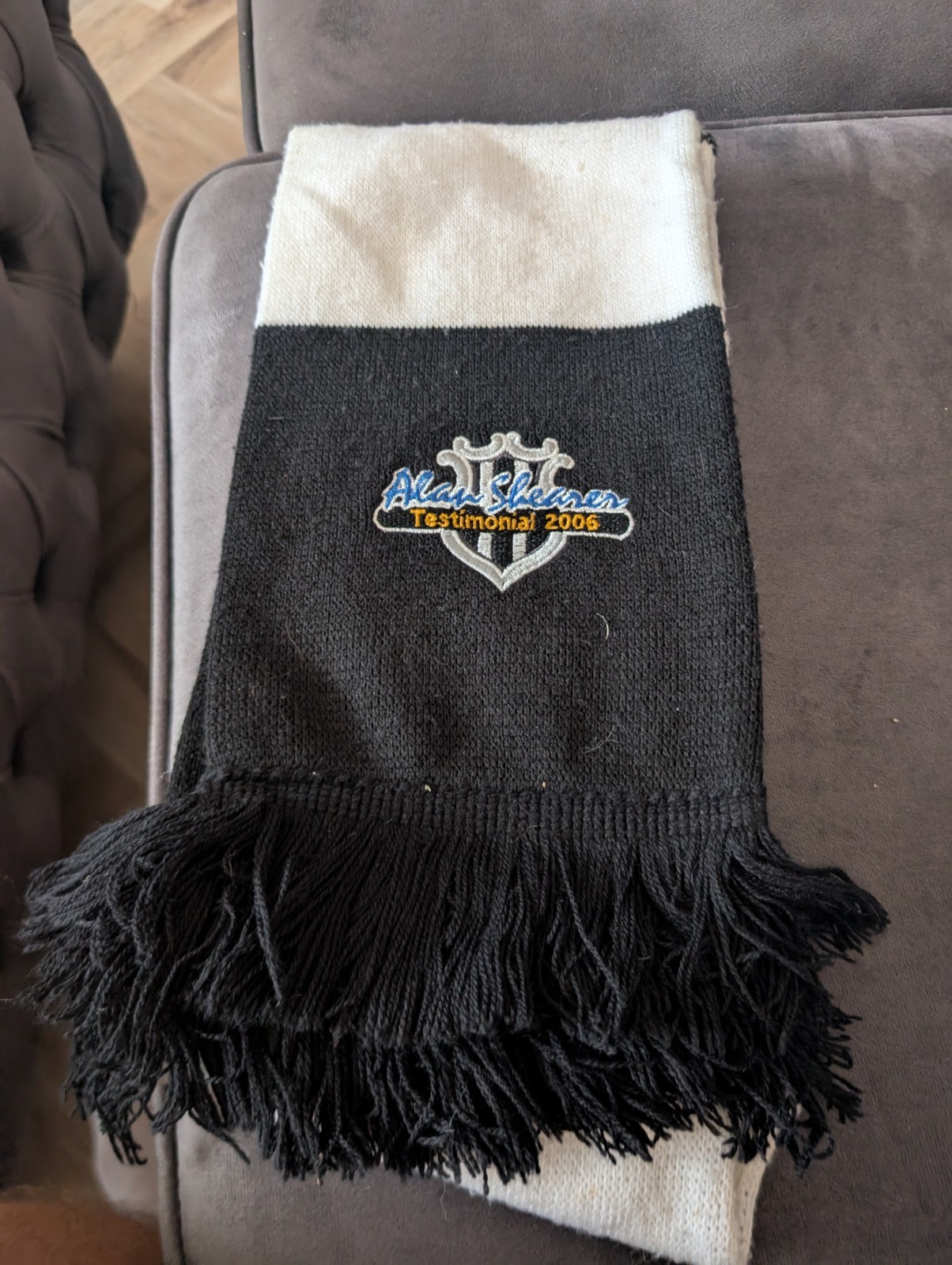Alan Shearer Testimonial Scarf, Excellent Condition. 99p Auction With No Reserve for sale on Ebay