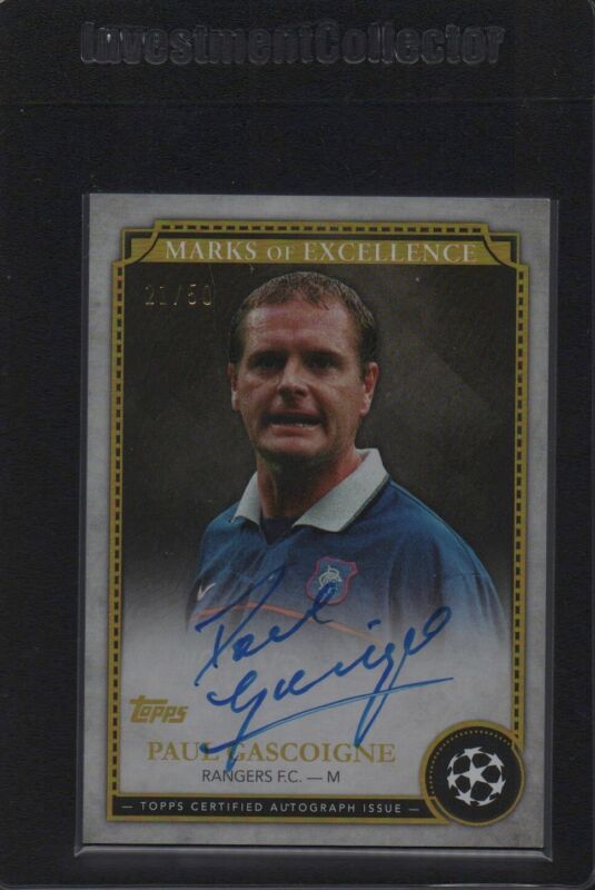 2023-24 TOPPS INCEPTION UCC MARKS OF EXCELLENCE PAUL GASCOIGNE RANGERS AUTO /50 for sale on Ebay