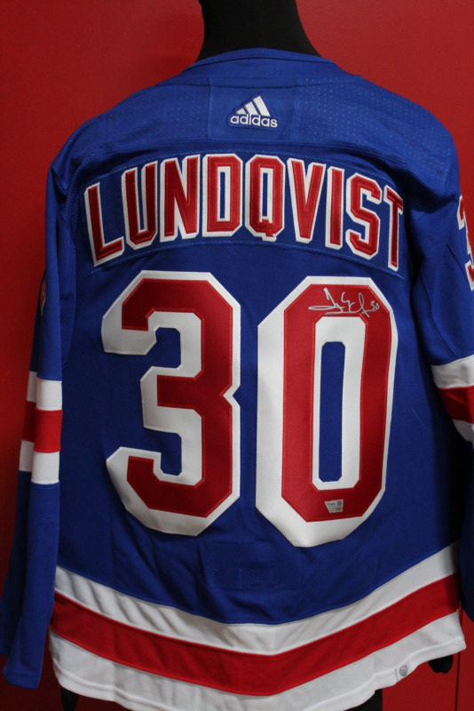 Henrik Lundqvist Signed Official Fanatics New York Rangers Jersey Fanatics for sale on Ebay