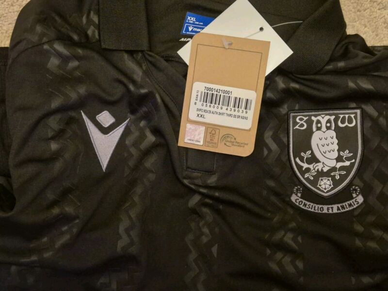 Limited EditionSheffield Wednesday SWFC Blackout Third Kit Mens Shirt xxl for sale on Ebay
