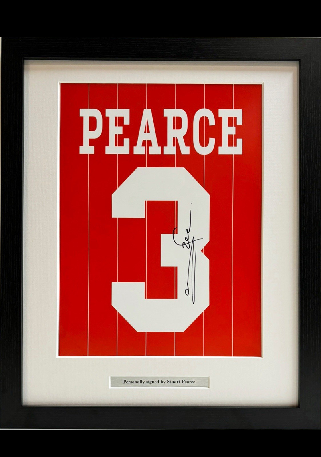 Stuart Pearce Signed Nottingham Forest Shirt Print Framed for sale on Ebay