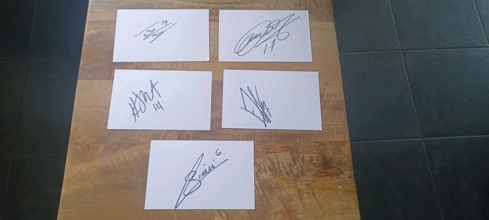 BIRMINGHAM CITY - 10 HAND  SIGNED WHITE CARDS - BEN DAVIES, ALFIE MAY & 8 PROOF for sale on Ebay