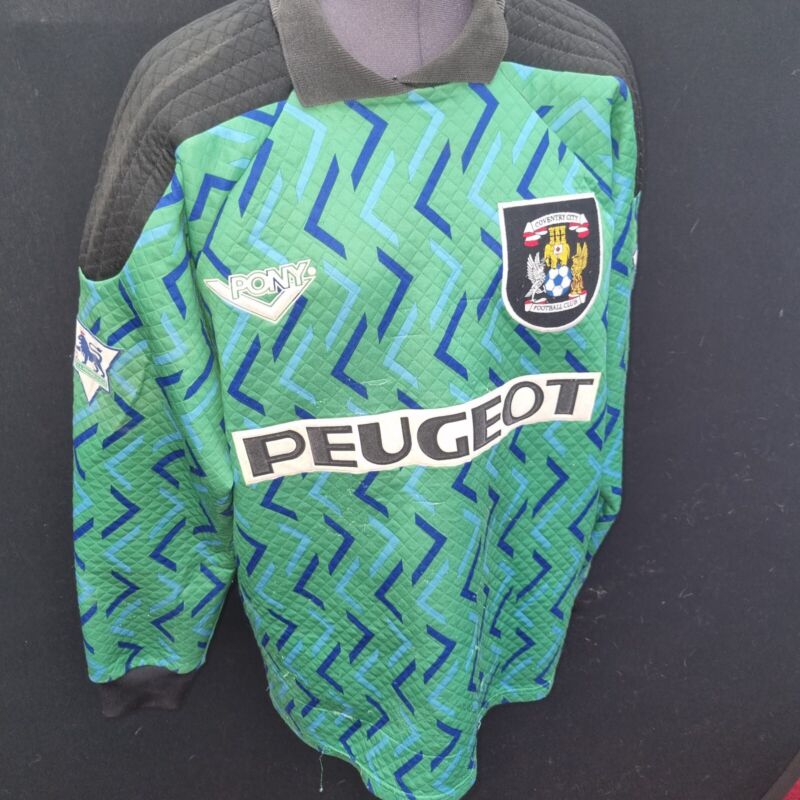 Vintage 90s Coventry City Pony 1994 - 95 Away Football Shirt Goalkeeper Top M for sale on Ebay