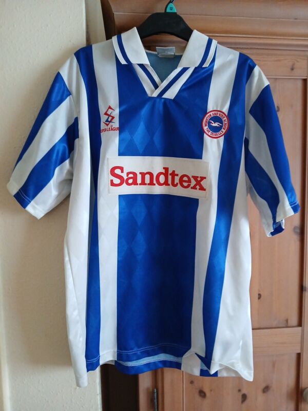 Brighton and Hove Albion football shirt large for sale on Ebay