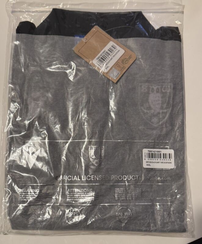 Sheffield Wednesday SWFC Blackout Third Kit Mens Shirt 2XL  SOLD OUT ✅ for sale on Ebay