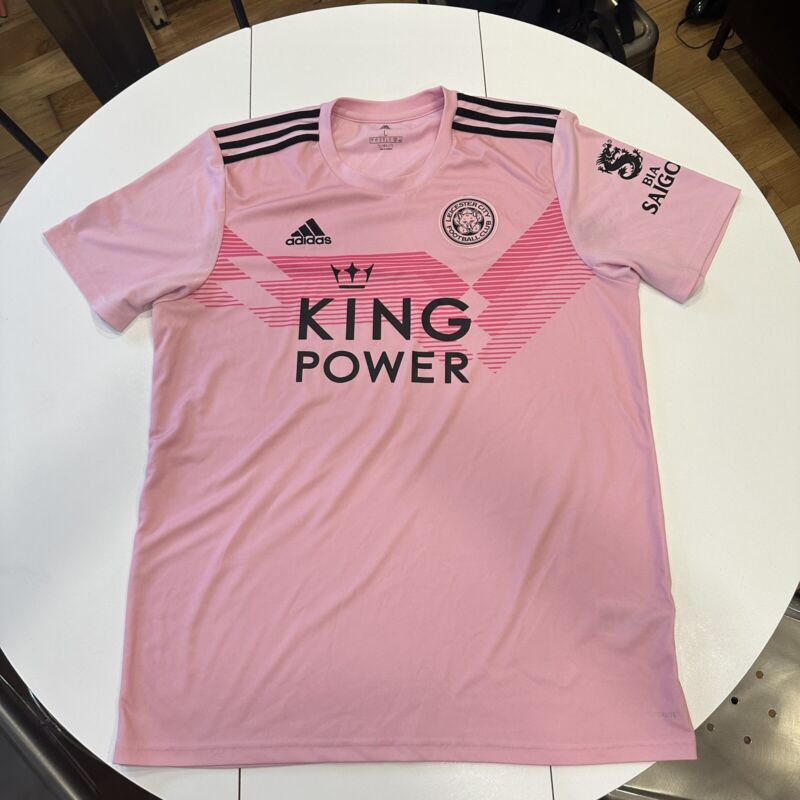 Official Adidas Leicester City 2019/20 Away Shirt, Pink, Large, Great Condition for sale on Ebay