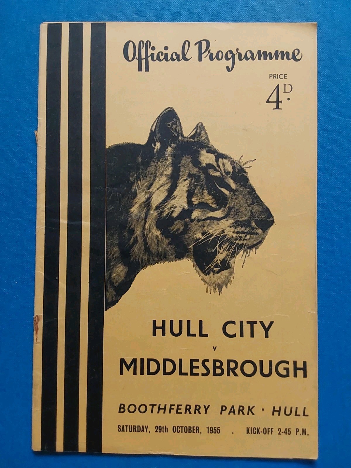 Hull City v Middlesbrough 29th October 1955 for sale on Ebay
