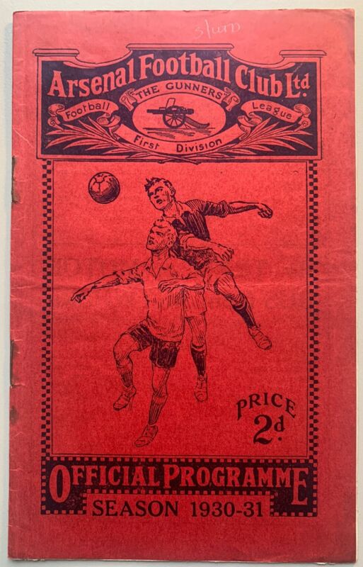 1930/31 Arsenal (Champions) v Sheffield United League Division 1 for sale on Ebay