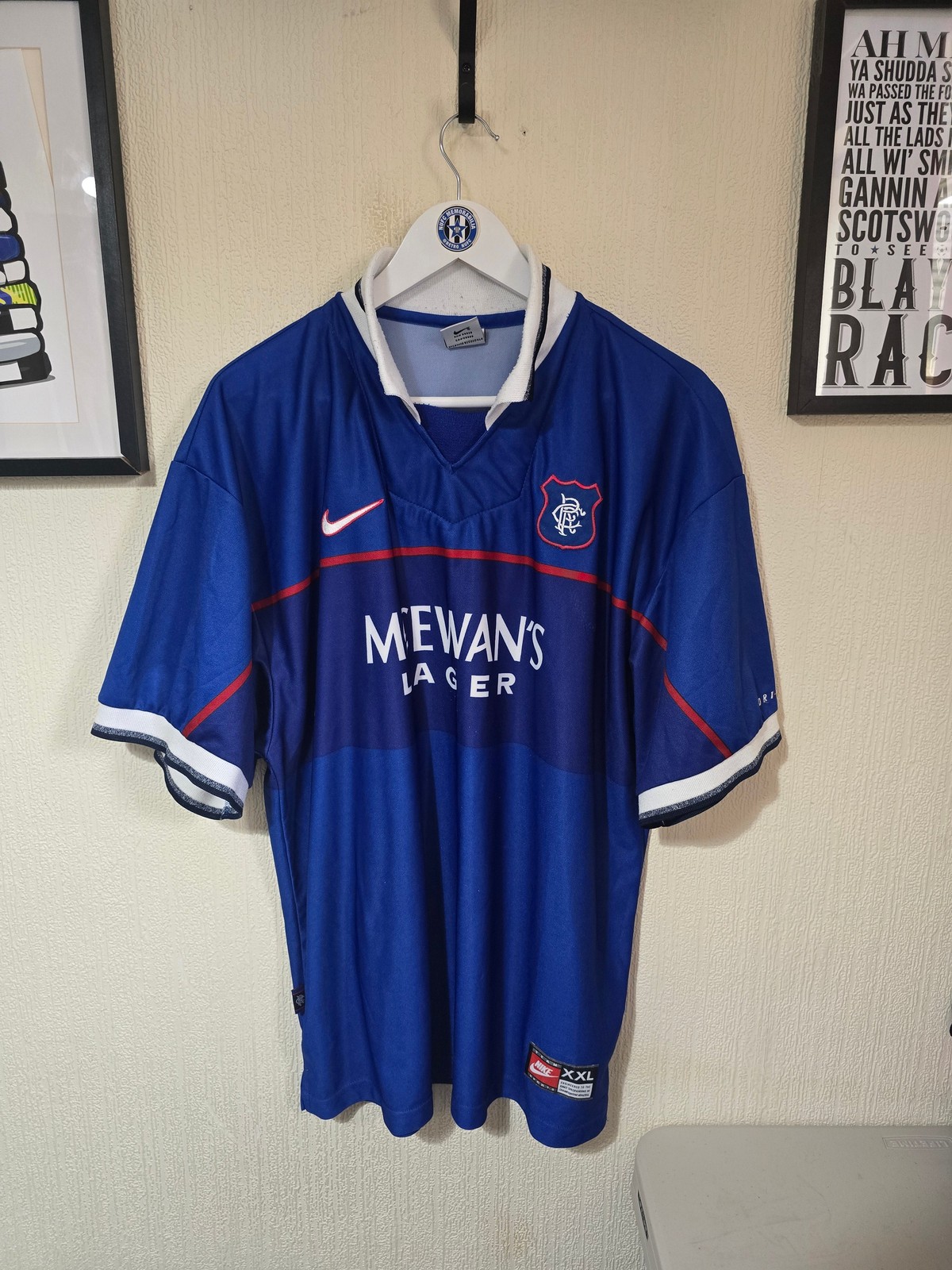 Glasgow Rangers 1997/99 Nike home shirt - XXL for sale on Ebay